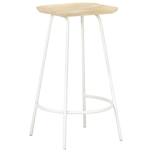 Bar Stools Solid Mango Wood Beige 4