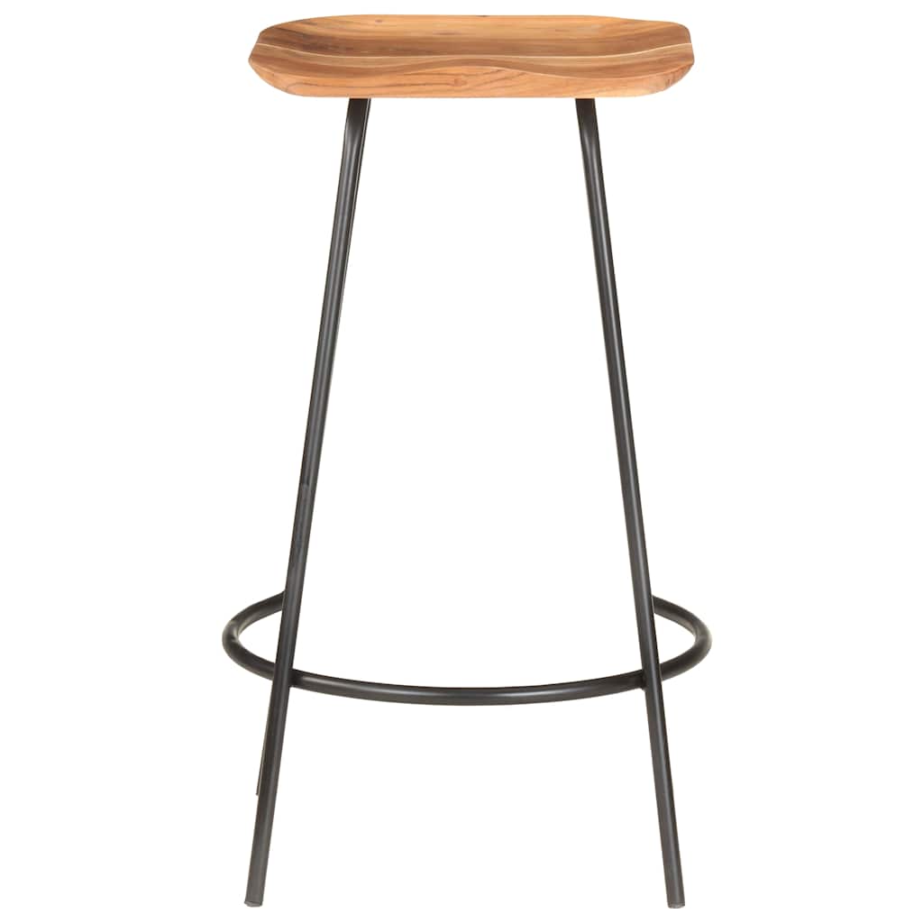 vidaXL Bar Stool | Set of 4 | natural wood and black 4