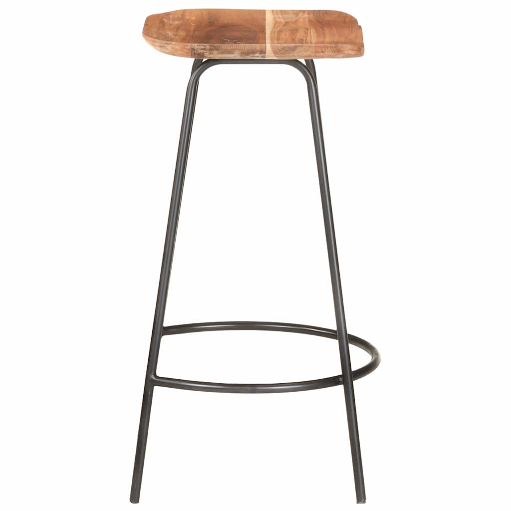 vidaXL Bar Stool | Set of 4 | natural wood and black 5