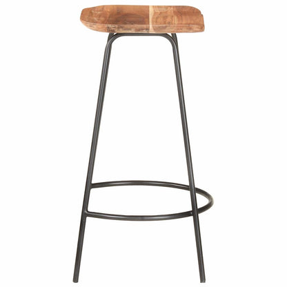 vidaXL Bar Stool | Set of 4 | natural wood and black 5