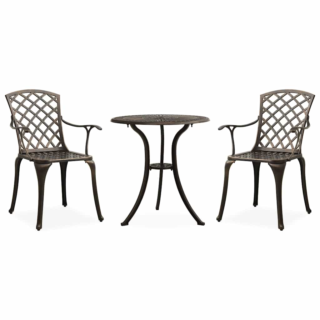 vidaXL Bistro Set | Bronze | Cast aluminium | Medium | Durable | Bistro Set 1