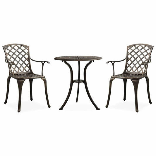 vidaXL Bistro Set | Bronze | Cast aluminium | Medium | Durable | Bistro Set 1