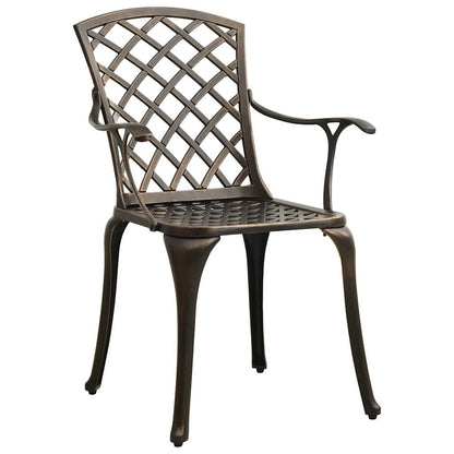 vidaXL Bistro Set | Bronze | Cast aluminium | Medium | Durable | Bistro Set 2