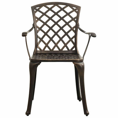 vidaXL Bistro Set | Bronze | Cast aluminium | Medium | Durable | Bistro Set 3