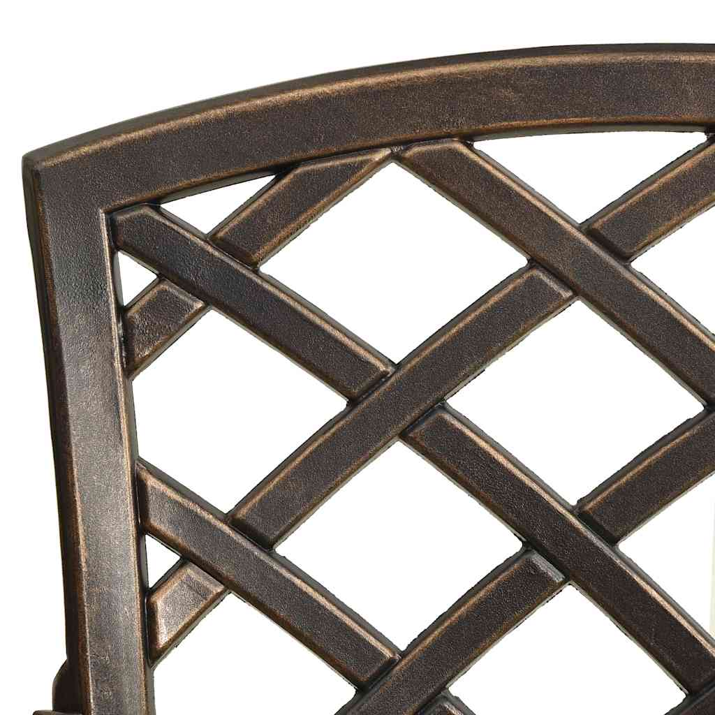 vidaXL Bistro Set | Bronze | Cast aluminium | Medium | Durable | Bistro Set 5