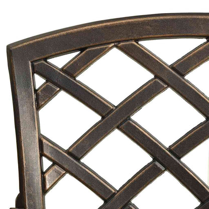 vidaXL Bistro Set | Bronze | Cast aluminium | Medium | Durable | Bistro Set 5