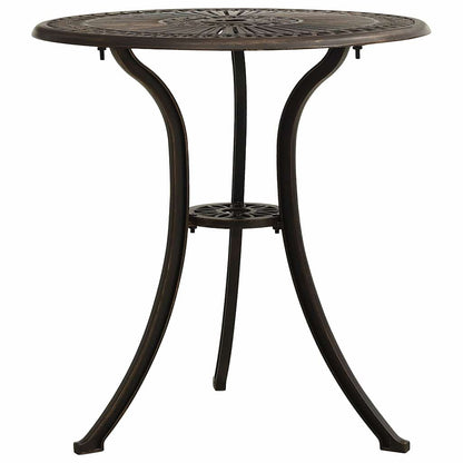 vidaXL Bistro Set | Bronze | Cast aluminium | Medium | Durable | Bistro Set 6