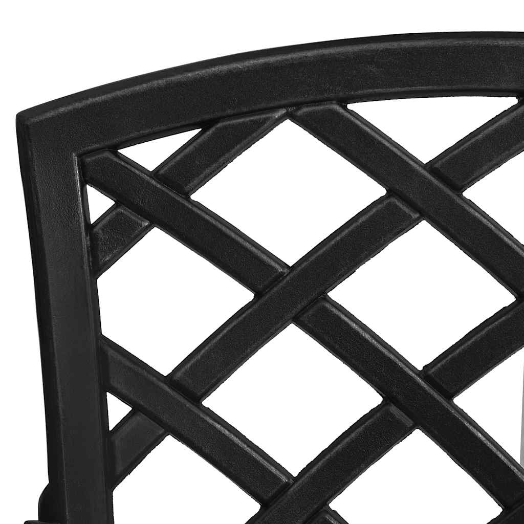 315592 vidaXL 3 Piece Bistro Set Cast Aluminium Black 5