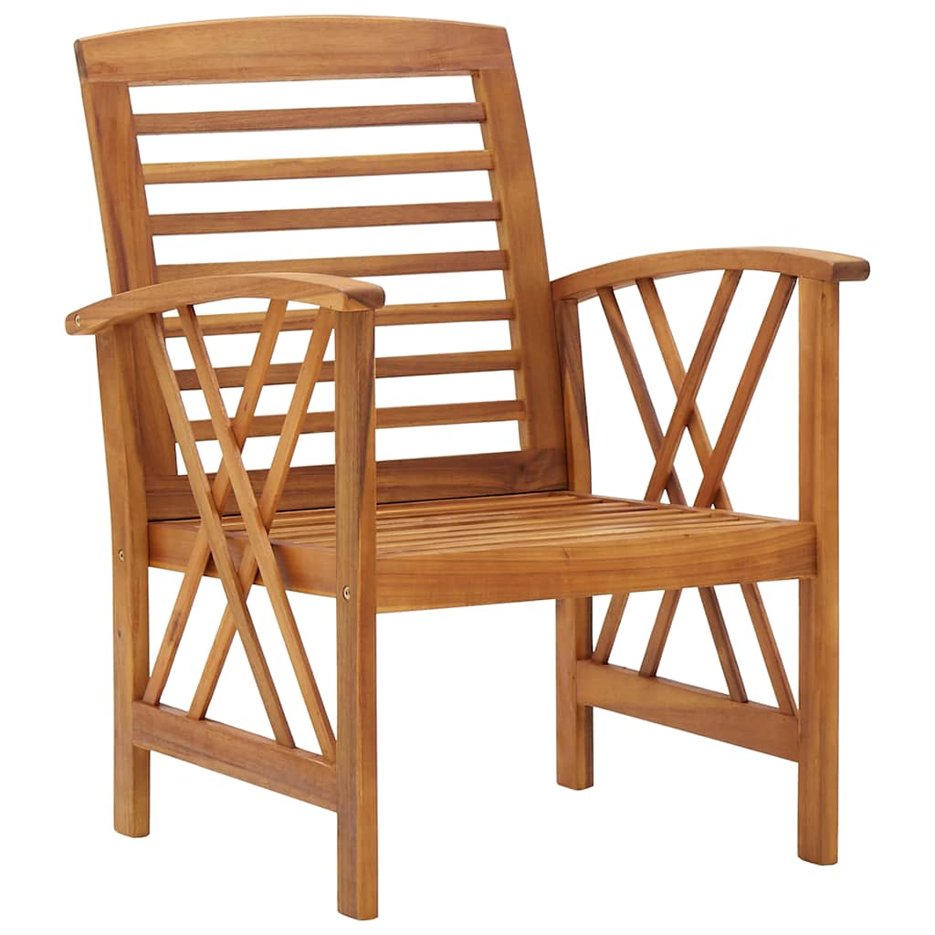 vidaXL 4 Piece Garden Lounge Set Solid Acacia Wood 5