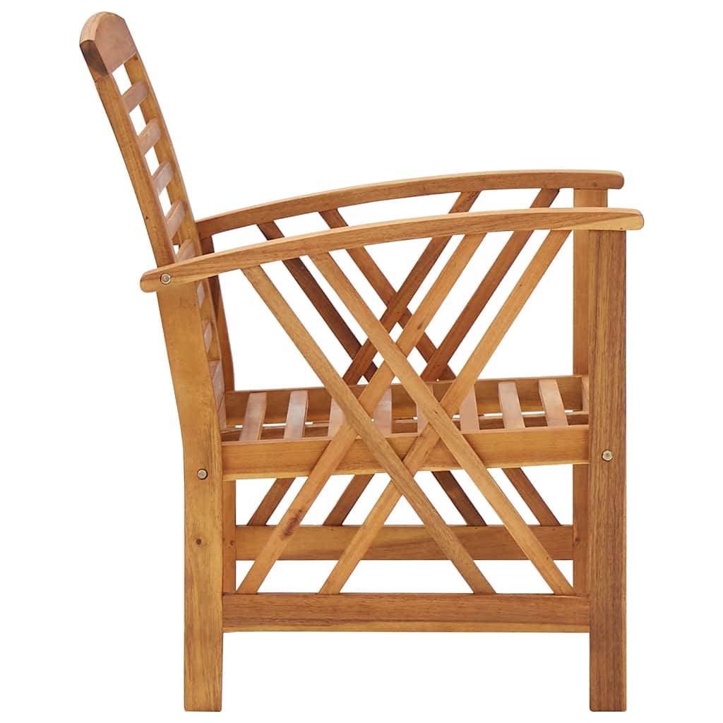 vidaXL 4 Piece Garden Lounge Set Solid Acacia Wood 6