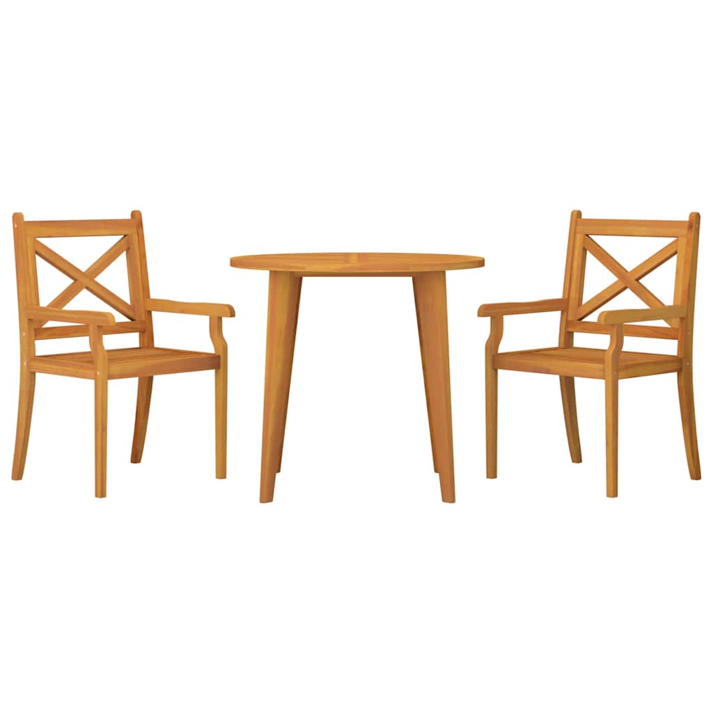 vidaXL 3 Piece Garden Dining Set Solid Wood Acacia 3