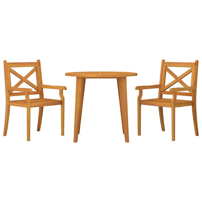 vidaXL 3 Piece Garden Dining Set Solid Wood Acacia 3