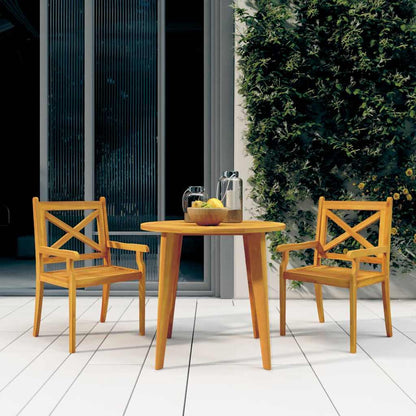 vidaXL 3 Piece Garden Dining Set Solid Wood Acacia 1