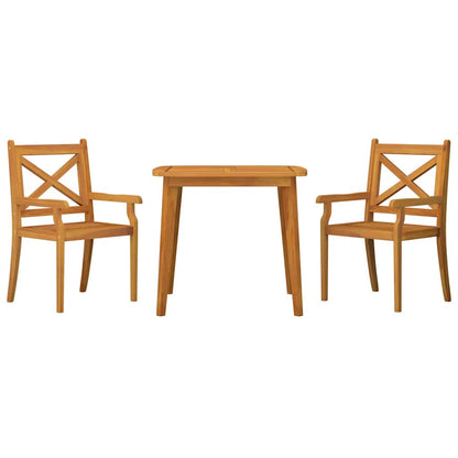 vidaXL 3 Piece Garden Dining Set Solid Wood Acacia 3