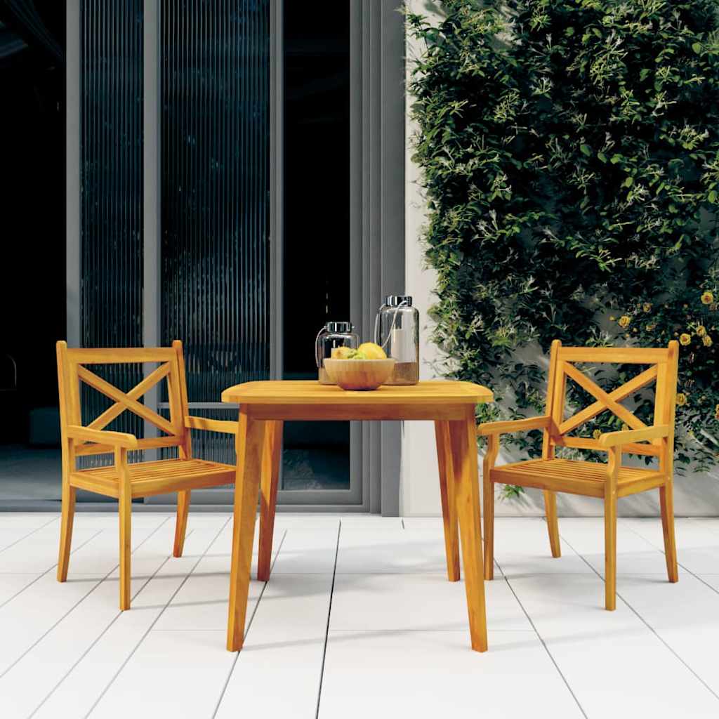 vidaXL 3 Piece Garden Dining Set Solid Wood Acacia 1
