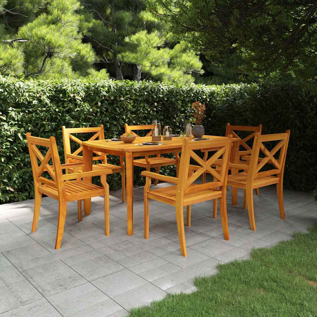 vidaXL 5 Piece Garden Dining Set Solid Wood Acacia