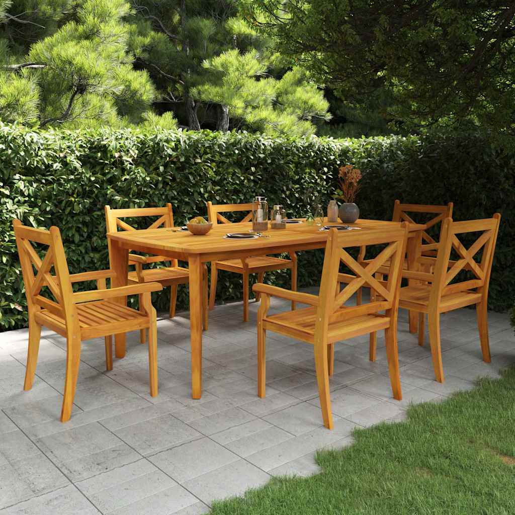 vidaXL 5 Piece Garden Dining Set Solid Wood Acacia