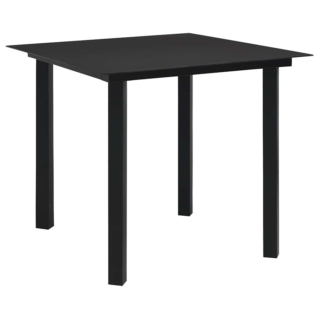 vidaXL 3 Piece Outdoor Dining Set PVC Rattan Black 3