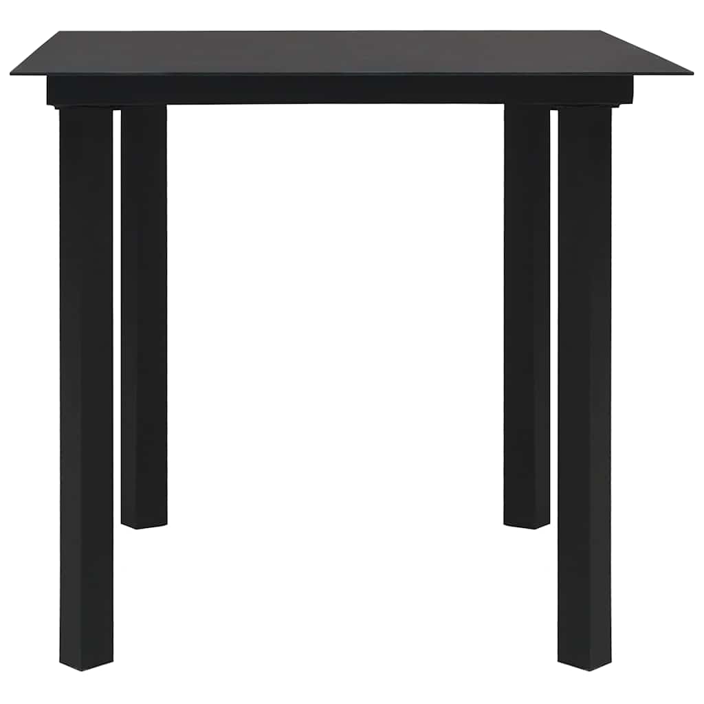 vidaXL 3 Piece Outdoor Dining Set PVC Rattan Black 4