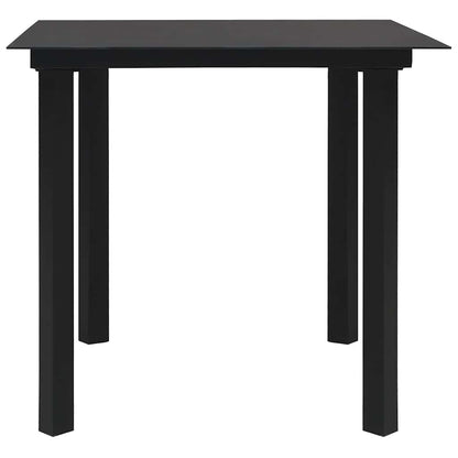 vidaXL 3 Piece Outdoor Dining Set PVC Rattan Black 4
