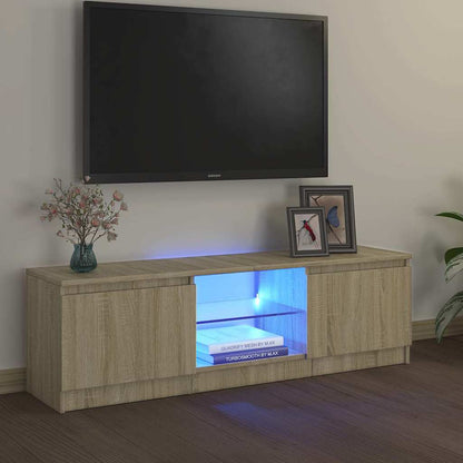 TV Cabinet with LED Lights Sonoma oak 120 cm 30 cm
