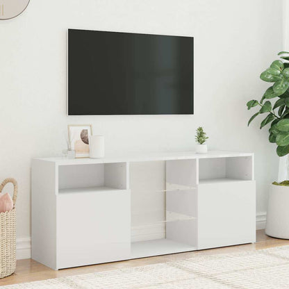 TV Cabinet with LED Lights 120x30x50 cm White