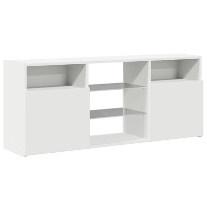 TV Cabinet with LED Lights 120x30x50 cm White