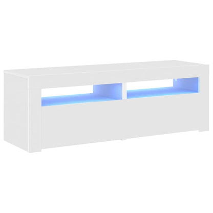 TV Cabinet with LED Lights 120x35x40 cm White