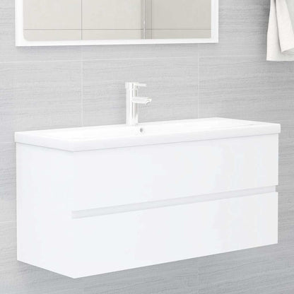 Sink Cabinet 100x38.5x45 cm Engineered Wood White