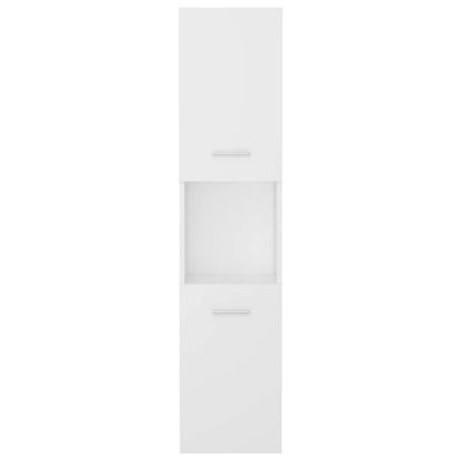 Bathroom Cabinet 30x30x130 cm Engineered Wood White