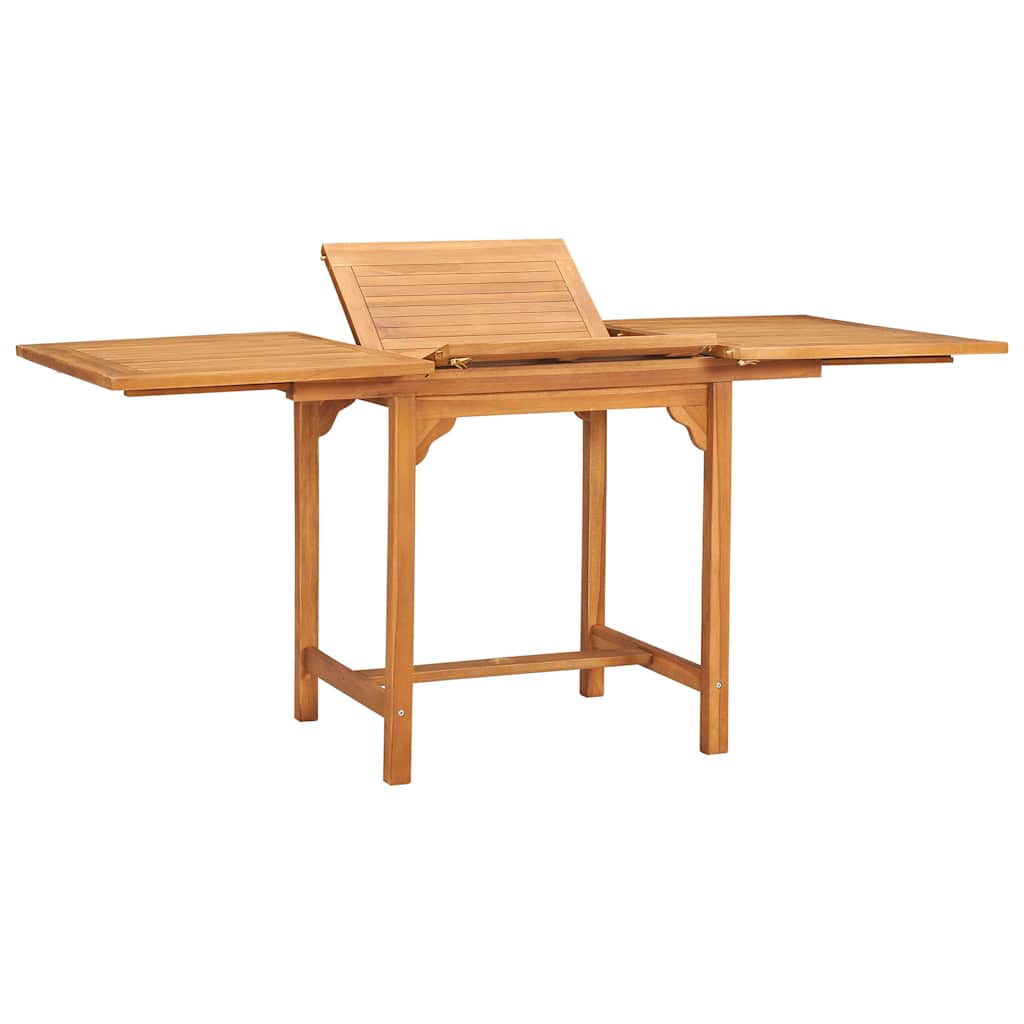 5 Piece Garden Dining Set Solid Teak Wood Without armrest 4