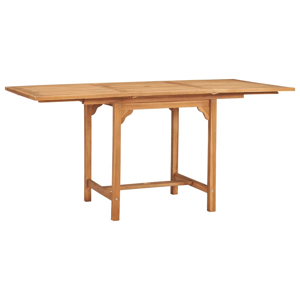 5 Piece Garden Dining Set Solid Teak Wood Without armrest 4