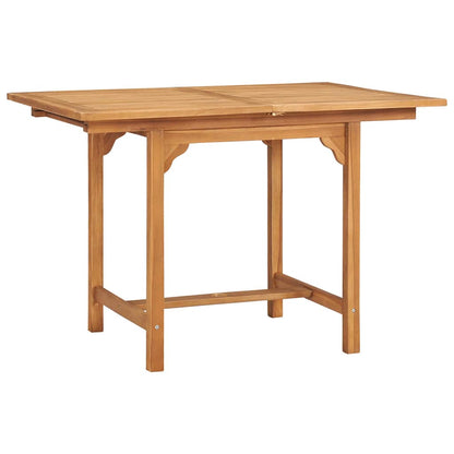 5 Piece Garden Dining Set Solid Teak Wood Without armrest 4