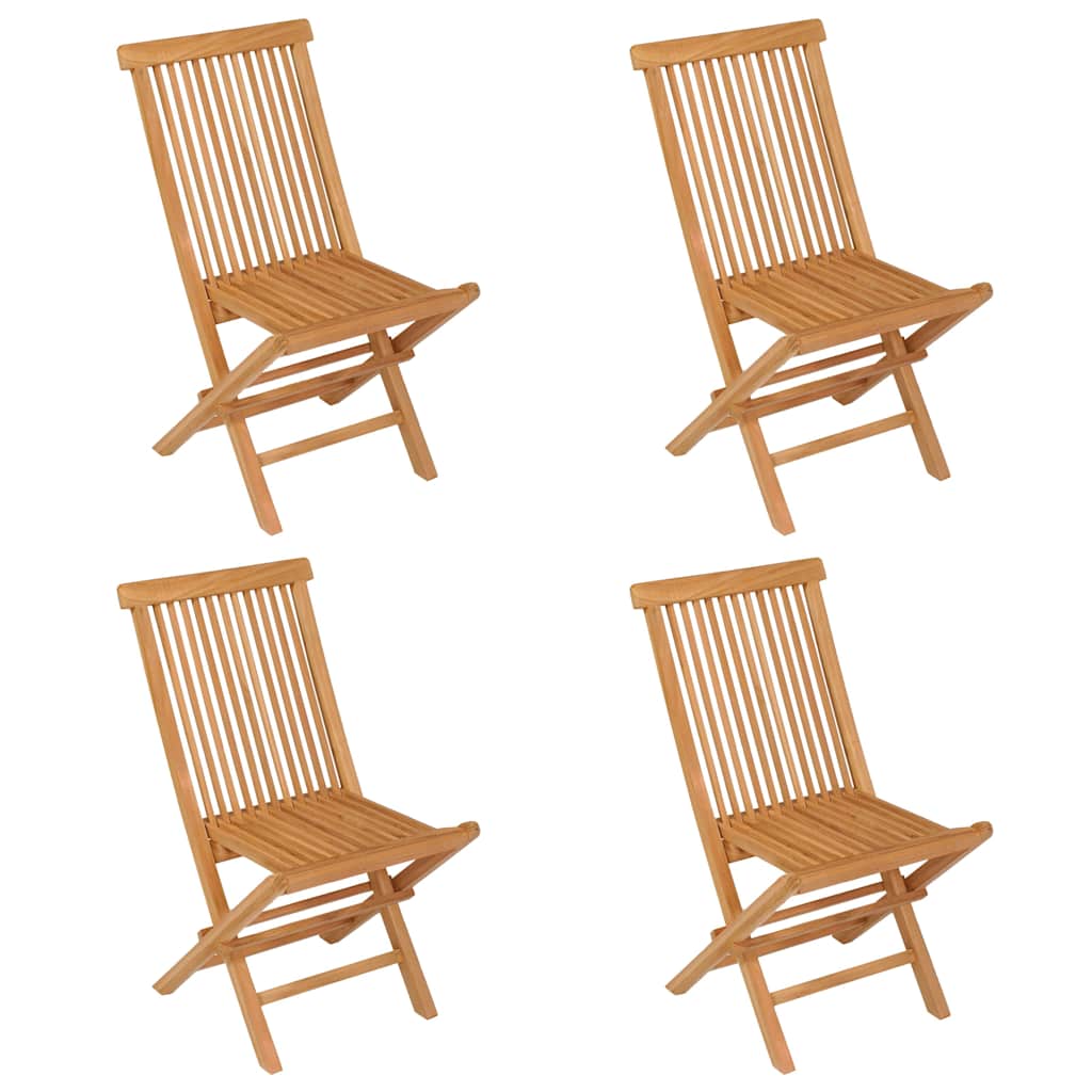 5 Piece Garden Dining Set Solid Teak Wood Without armrest 4