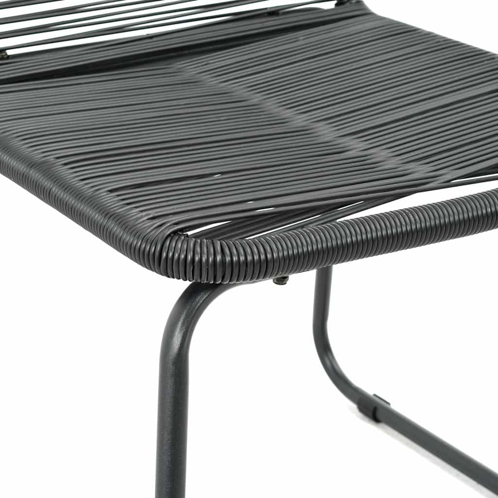vidaXL 5 Piece Garden Dining Set PVC Rattan Black 5