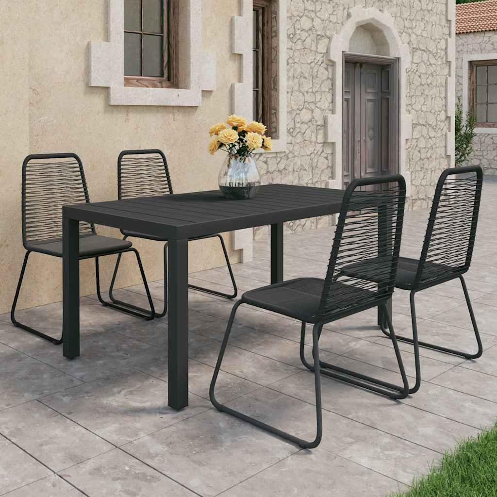 vidaXL 5 Piece Garden Dining Set PVC Rattan