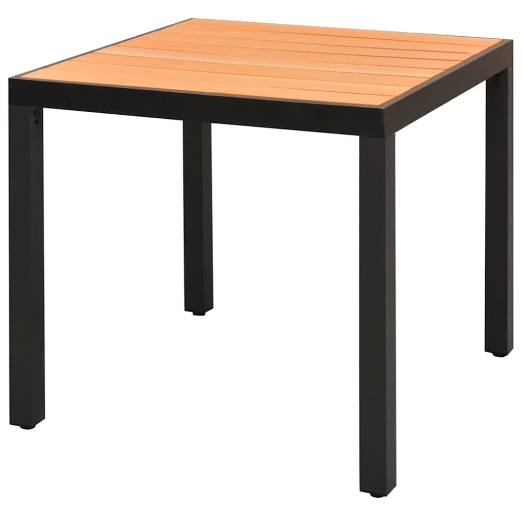 5 Piece Garden Dining Set PVC Rattan Black and brown