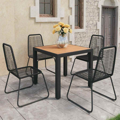 vidaXL 5 Piece Garden Dining Set PVC Rattan