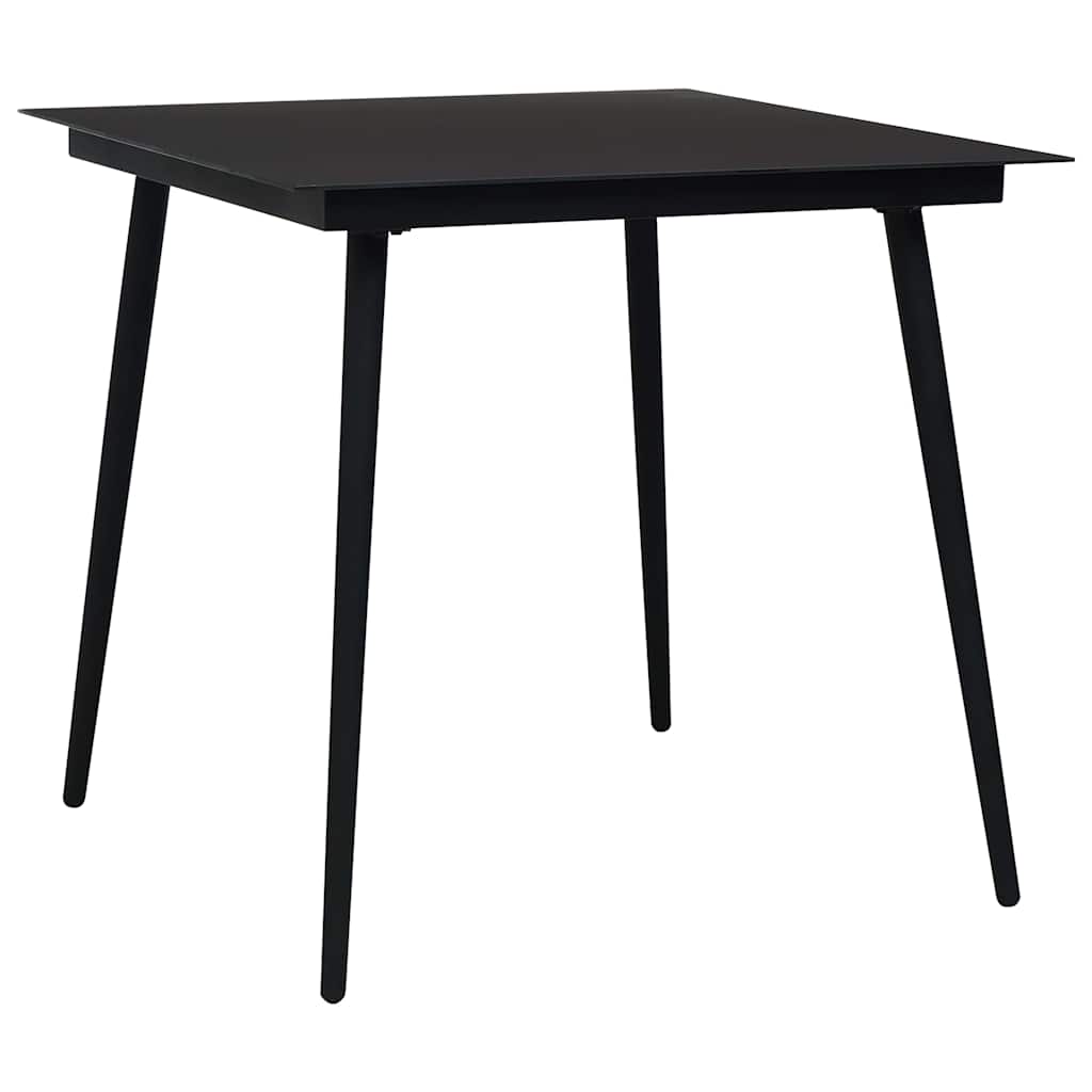 vidaXL 3 Piece Outdoor Dining Set PVC Rattan Black 3