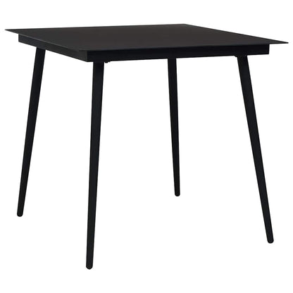 vidaXL 3 Piece Outdoor Dining Set PVC Rattan Black 3