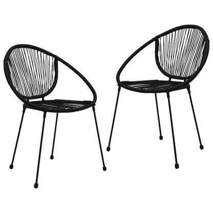 vidaXL 3 Piece Outdoor Dining Set PVC Rattan Black 5