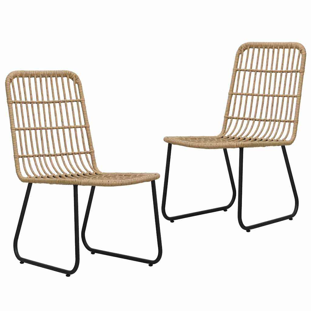 vidaXL 3 Piece Outdoor Dining Set Poly Rattan and Glass 3