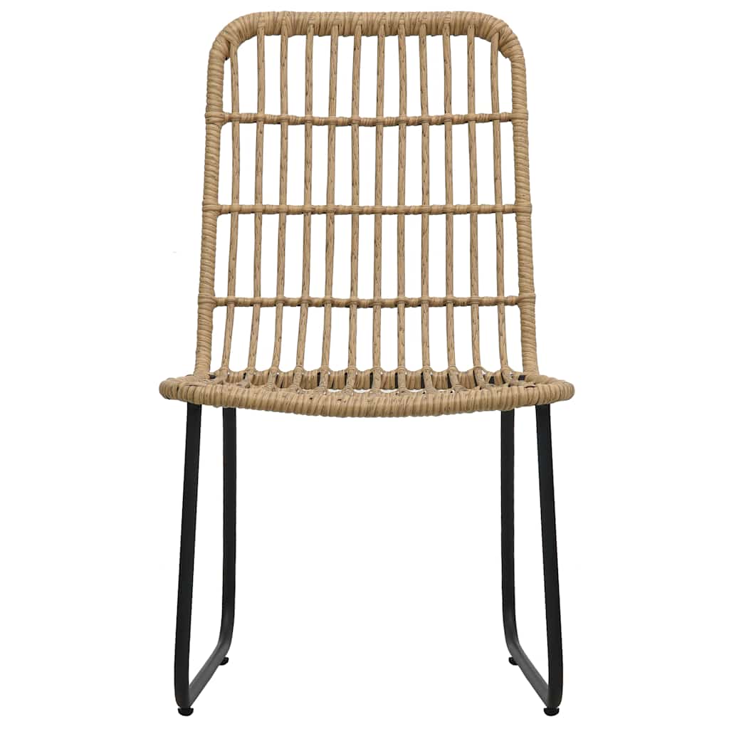 vidaXL 3 Piece Outdoor Dining Set Poly Rattan and Glass 4