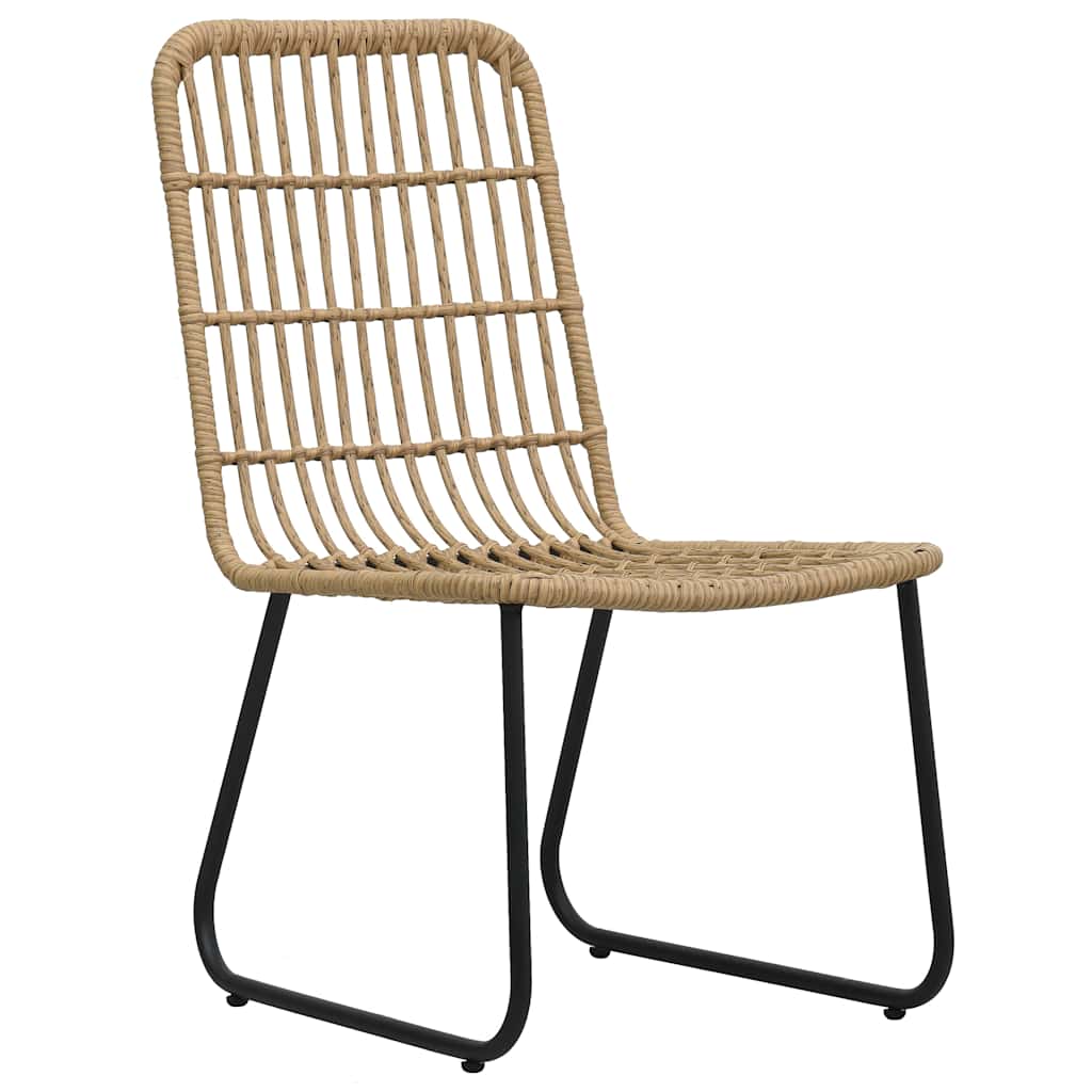 vidaXL 3 Piece Outdoor Dining Set Poly Rattan and Glass 5