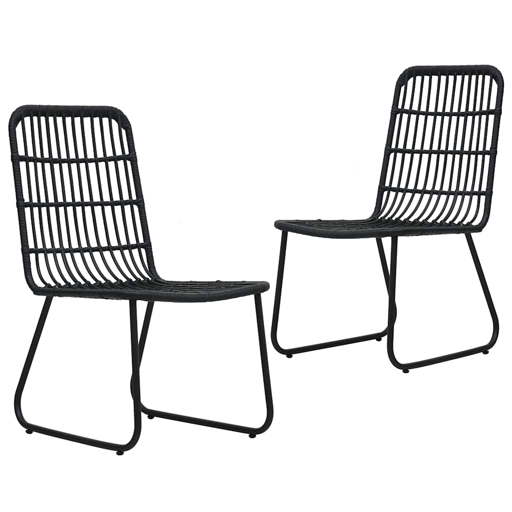 vidaXL 3 Piece Outdoor Dining Set Poly Rattan and Glass 3