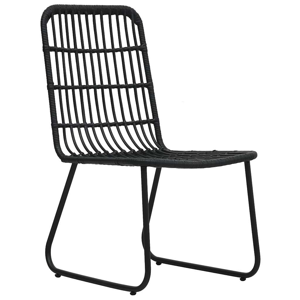 vidaXL 3 Piece Outdoor Dining Set Poly Rattan and Glass 4