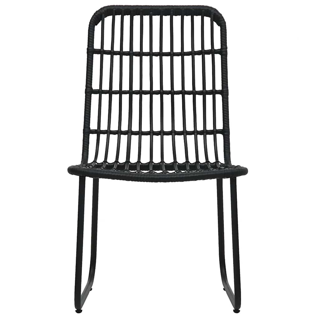 vidaXL 3 Piece Outdoor Dining Set Poly Rattan and Glass 5