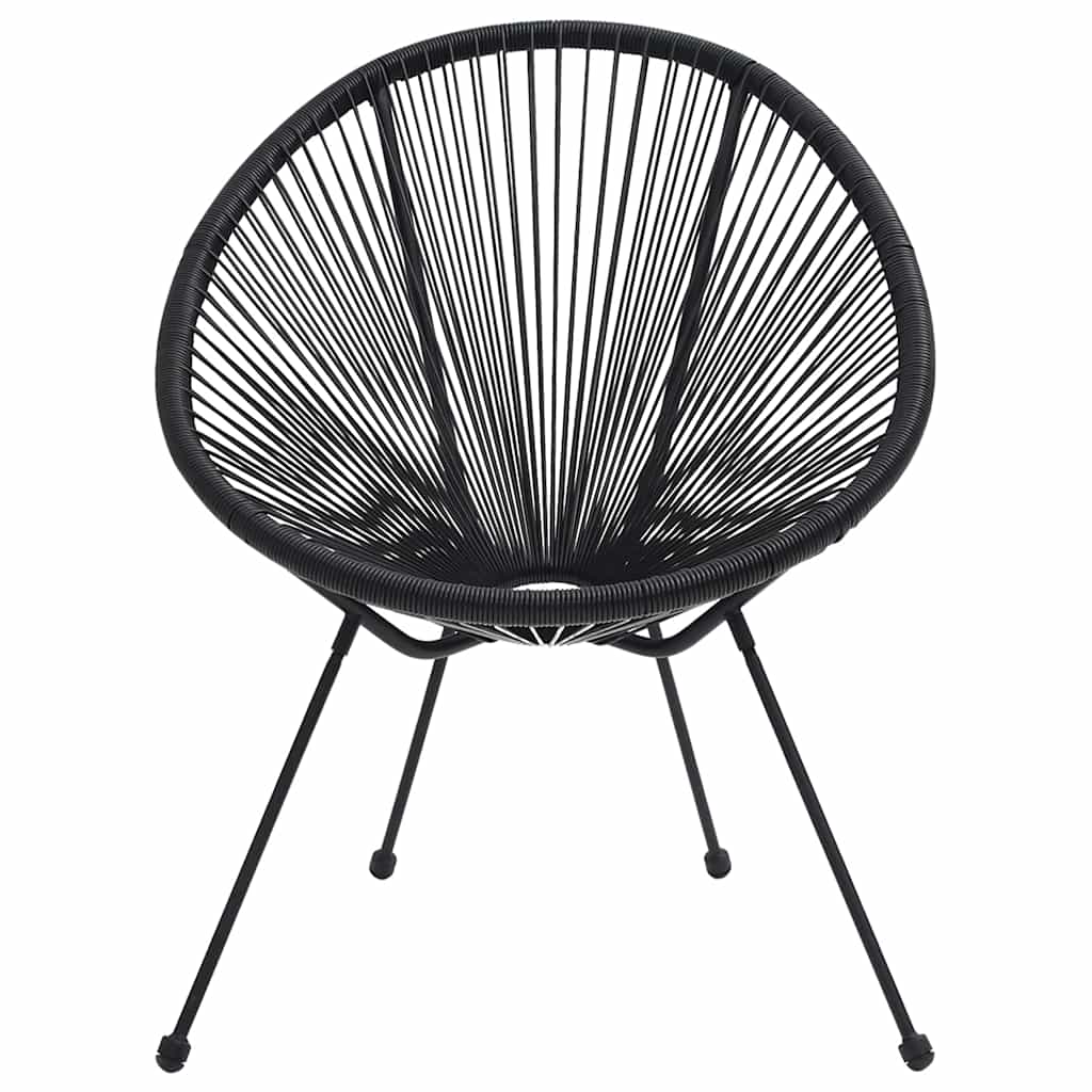vidaXL 5 Piece Outdoor Dining Set PVC Rattan Black 6