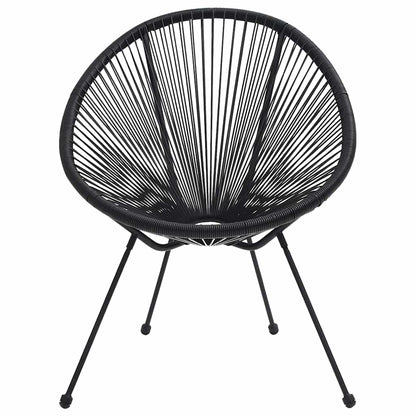 vidaXL 5 Piece Outdoor Dining Set PVC Rattan Black 6