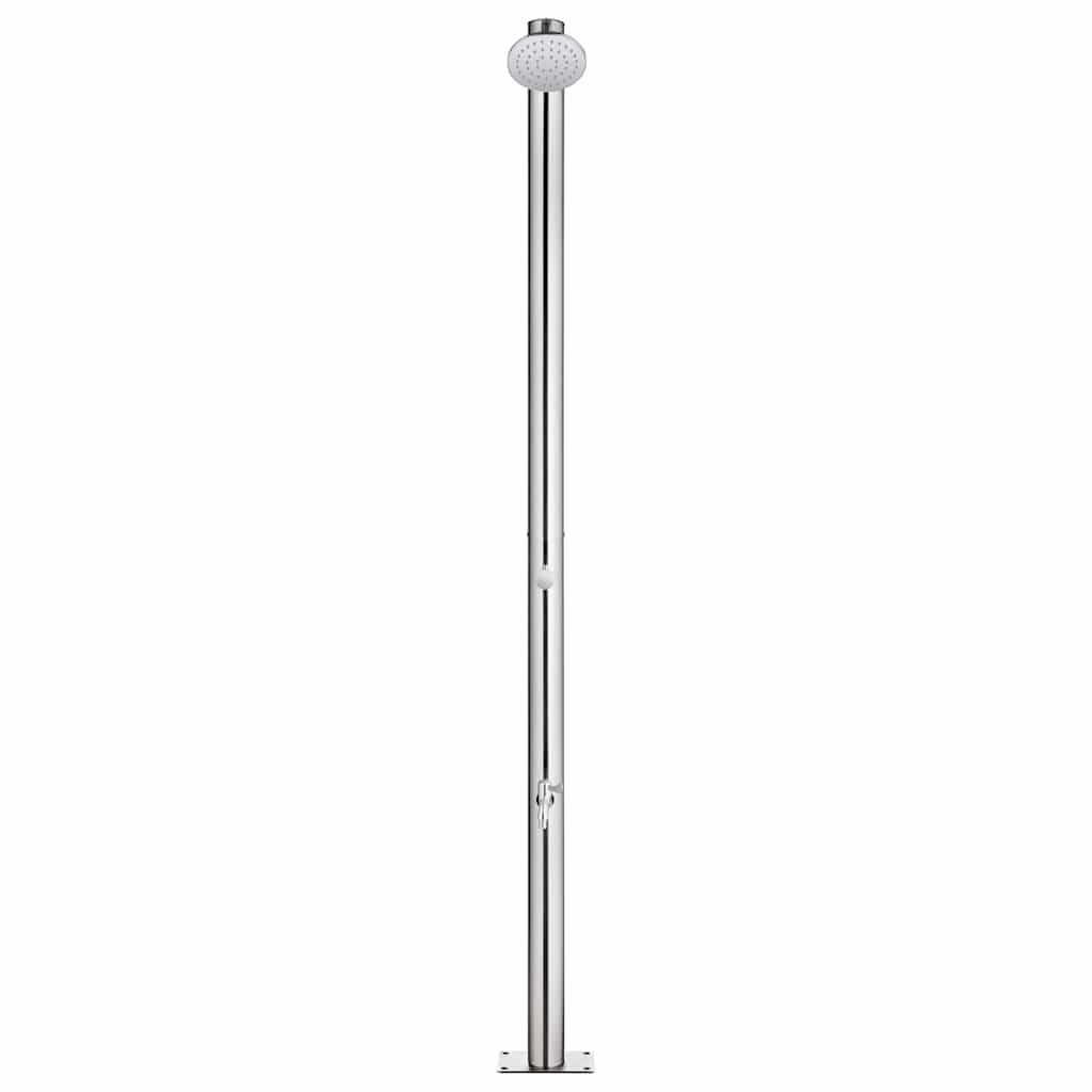 vidaXL Garden Shower 215 cm Stainless Steel 3